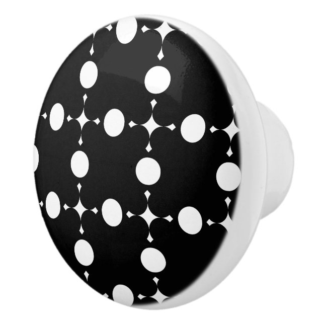White Polka dots, Polka Dot Mönster, Dit, Dit, Dit Knopp (Höger)
