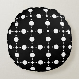 White Polka dots, Polka Dot Mönster, Dit, Dit, Dit Rund Kudde