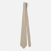 White Polkadots Khaki Brown Tie Billigt Elegant