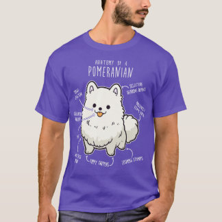 White Pommern Hund Anatomy T Shirt