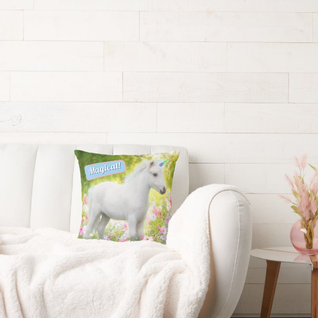 White Pony Unicorn Kudde (Soffa)