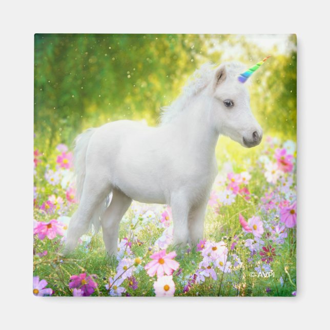 White Pony Unicorn Magnet (Framsidan)