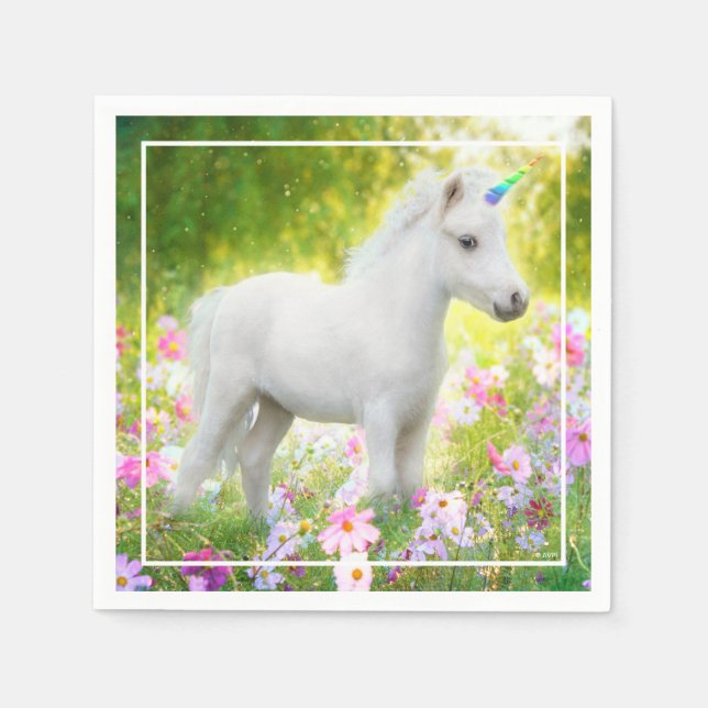 White Pony Unicorn Pappersservett (Framsidan)