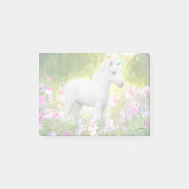 White Pony Unicorn Post-it Block (Framsida)