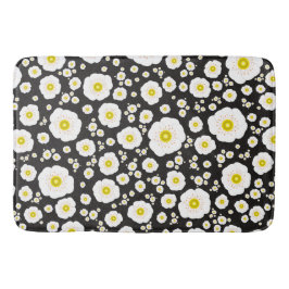 White Poppies Bath Mat (3 sizes) Badrumsmatta