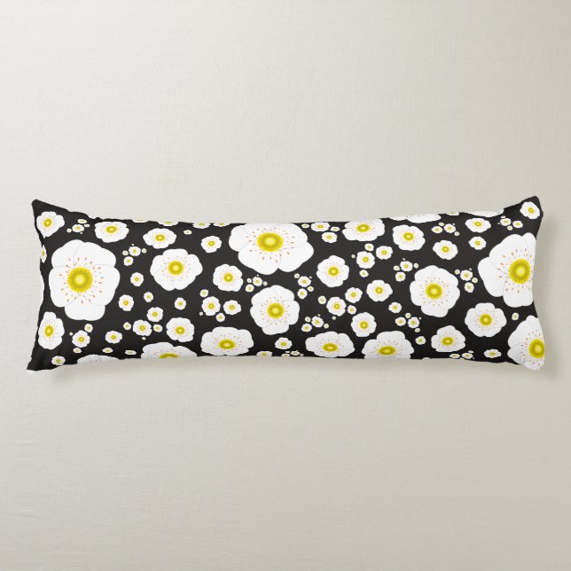 White Poppies Body Pillow Kroppskudde (Framsidan)