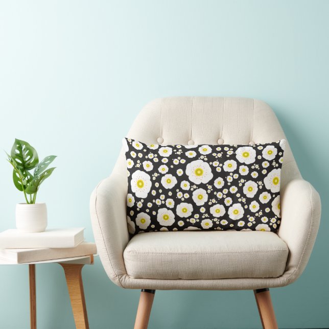 White Poppies Lumbar Pillow Lumbarkudde (Stol)