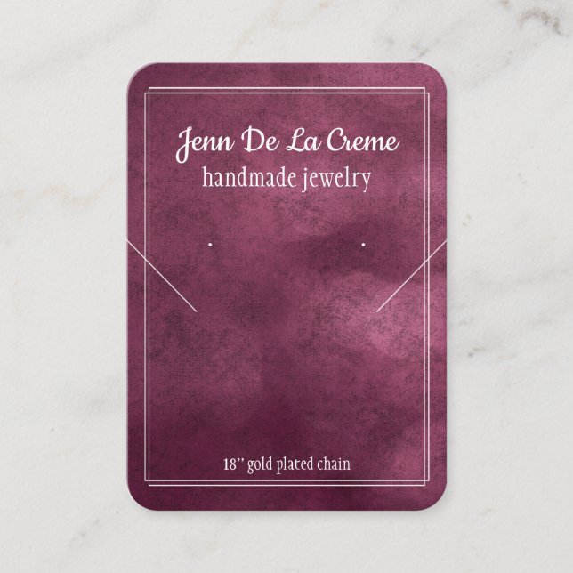 White Print Lila Jewel Tones Jewelry Visning (Framsida)