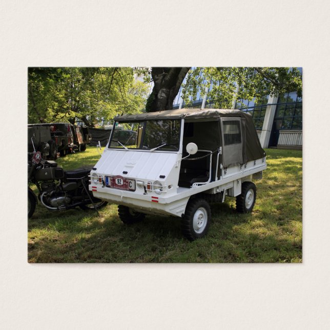 White Puch Haflinger Visitkort (Framsidan)