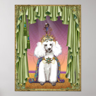 White Pudel Fjärran östern Princess Poster Print