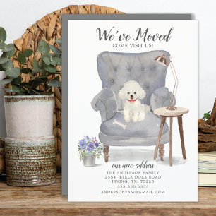 White Pudel Hund   Meddelande om Flytta