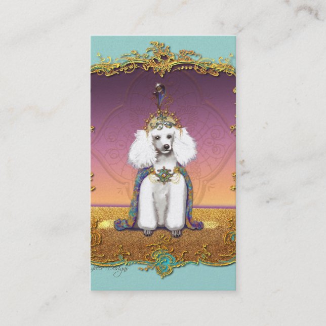 White Pudel i Costume Visitkort (Framsida)