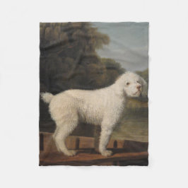 White Pudel i fitta (av George Stubbs) Fleecefilt