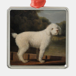 White Pudel i fitta (av George Stubbs) Julgransprydnad Metall