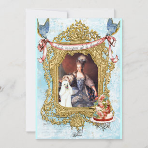 White Pudel & Marie Antoinette-inbjudan Inbjudningar