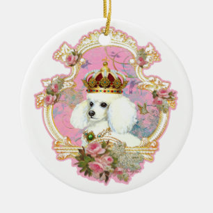 White Pudel Queen jul Ornament