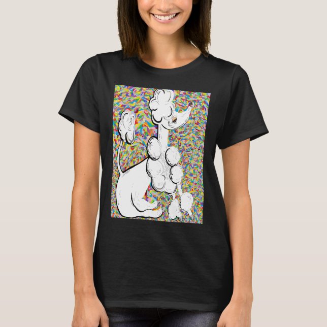 WHITE PUDEL T- T SHIRT (Framsida)