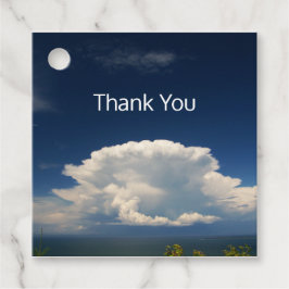 White Puffy Cloud Gåvor Etiketter