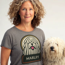White Puli eller Komondor Cute Mop-Hund med trådar