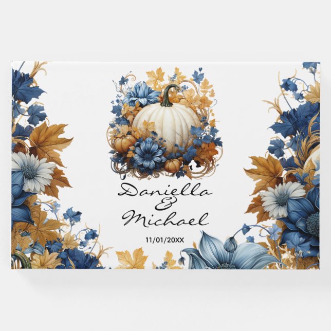 White Pumpkin Elegant Fall Garden Gästböcker (Framsida)