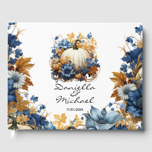 White Pumpkin Elegant Fall Garden Gästböcker