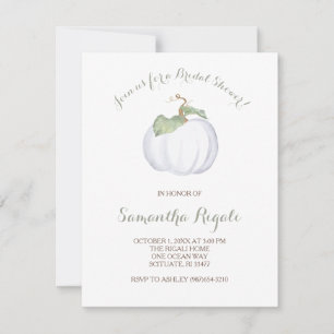 White Pumpkin Inbjudningskort för möhippan