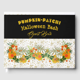 White Pumpkin Patch Halloween Bash Blommigt Greene Gästböcker