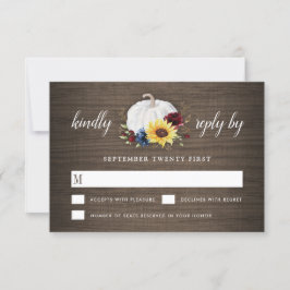 White Pumpkin Solros Ro Guld Fall Wedding OSA Kort