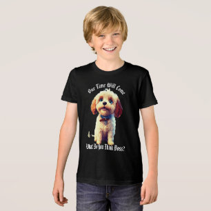 White Puppy Almond Öron Cute Hund design - T Shirt
