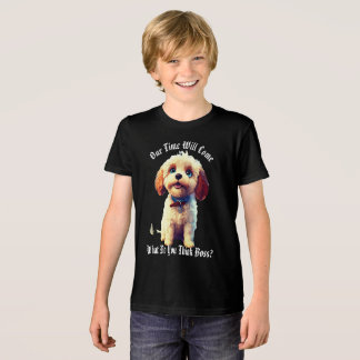 White Puppy Almond Öron Cute Hund design - T Shirt