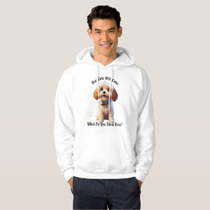 White Puppy Almond Öron Cute Hund - Hoodie