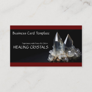 White Quartz Crystal Healing Crystals Visitkort