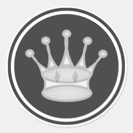 White Queen Chess Biet Runt Klistermärke