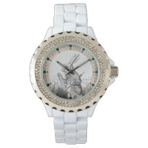 White Rabbit Alice (i underlandet) Enamel Watch