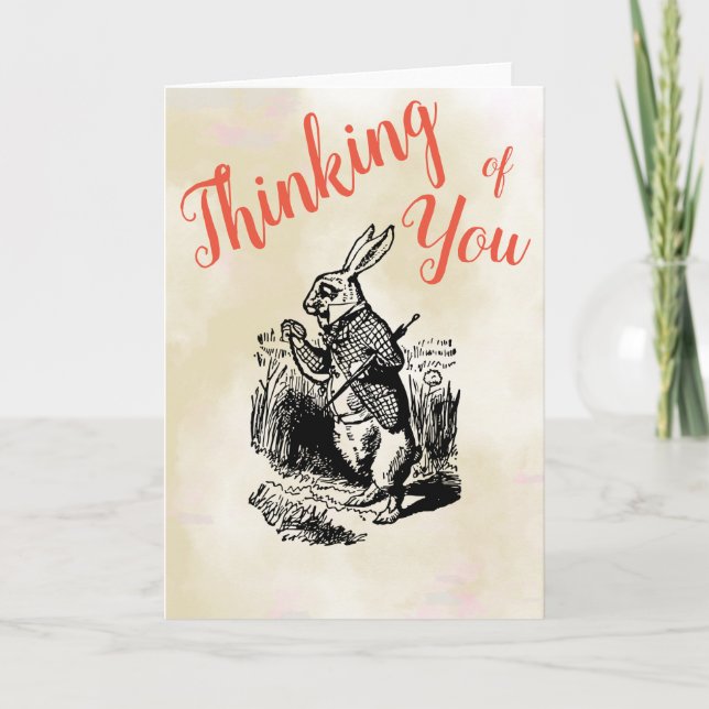 White Rabbit Alice i underlandet.. Kort (Framsida)