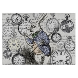 White Rabbit Alice i Wonderland Clocks