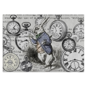 White Rabbit Alice i Wonderland Clocks