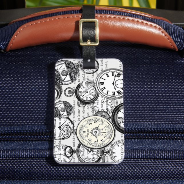 White Rabbit Alice i Wonderland Clocks Bagagebricka (Framsida Insitu 2)