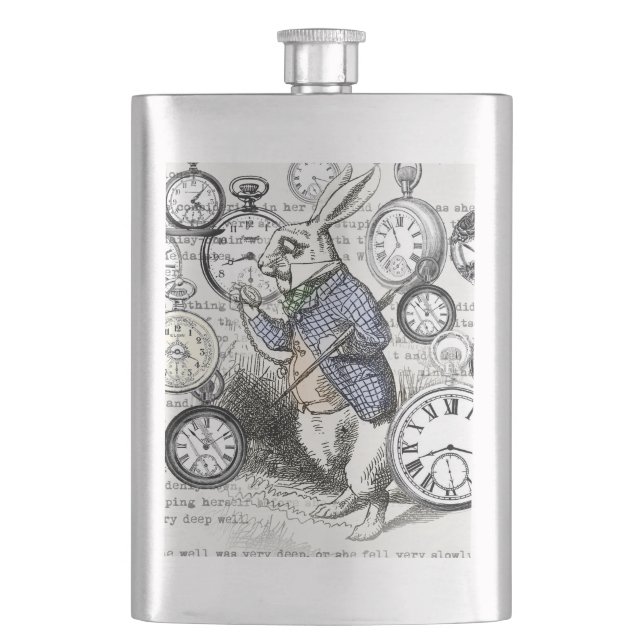 White Rabbit Alice i Wonderland Clocks Fickplunta (Framsidan)