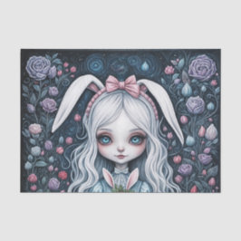 White Rabbit Alice i Wonderland Decoupage Papper