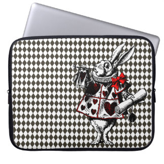 White Rabbit Alice i Wonderland Diamonds Laptop Fodral