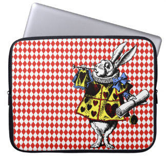 White Rabbit Alice i Wonderland Diamonds Laptop Fodral