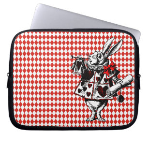 White Rabbit Alice i Wonderland Laptop sleeve