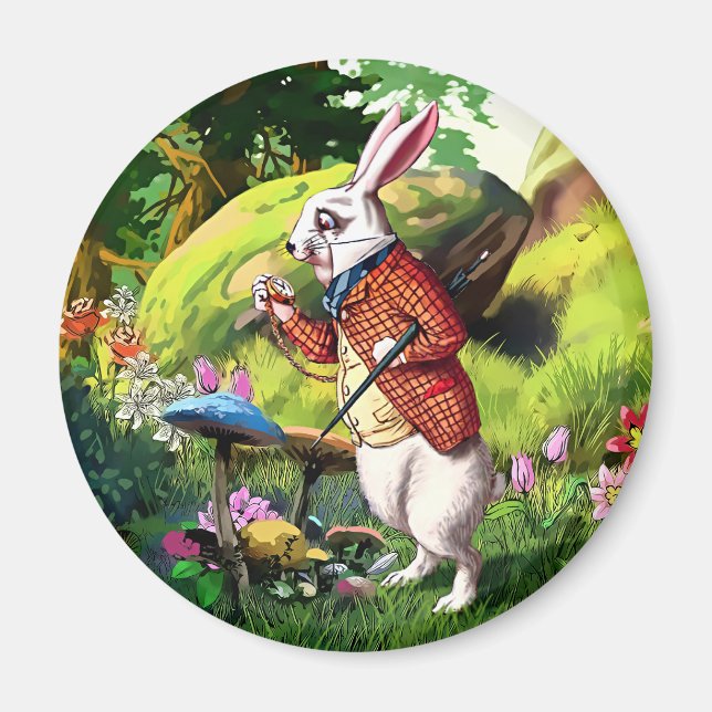 White Rabbit |Alice i Wonderland Påsk Magnets Magnet (Framsidan)