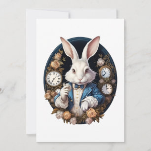 White Rabbit Alice i Wonderland Watches och ro Inbjudningar
