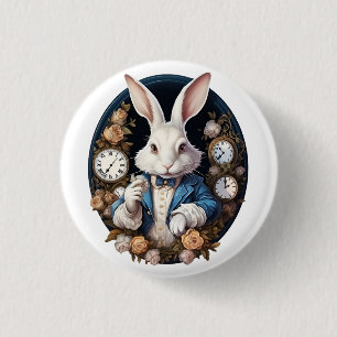White Rabbit Alice i Wonderland Watches och ro Knapp