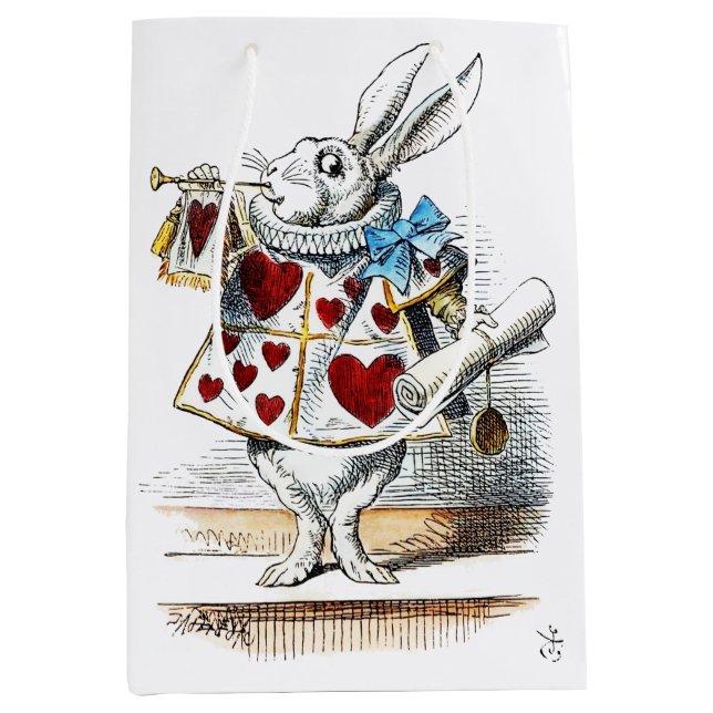 White Rabbit Alice Wonderland Hearts (Framsidan)