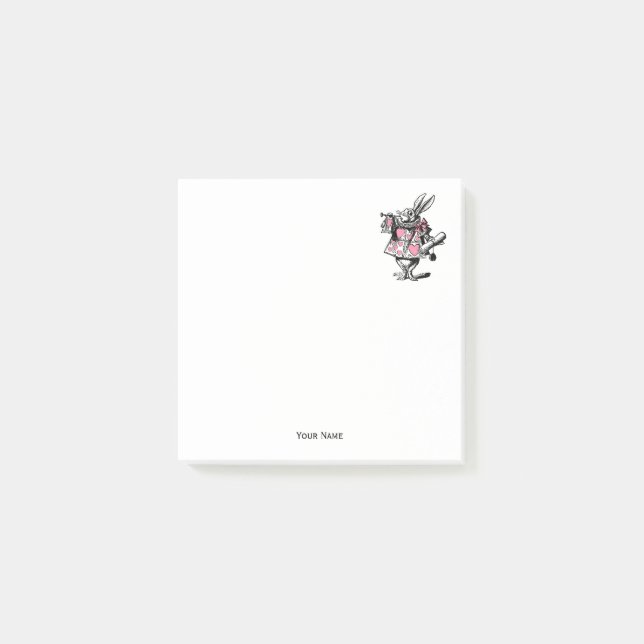 White Rabbit Court Trumpeter Alice in Wonderland P Post-it Block (Framsida)