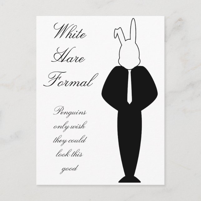 White Rabbit Design Vykort (Framsida)