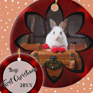 White Rabbit Första jul Julgransprydnad Keramik